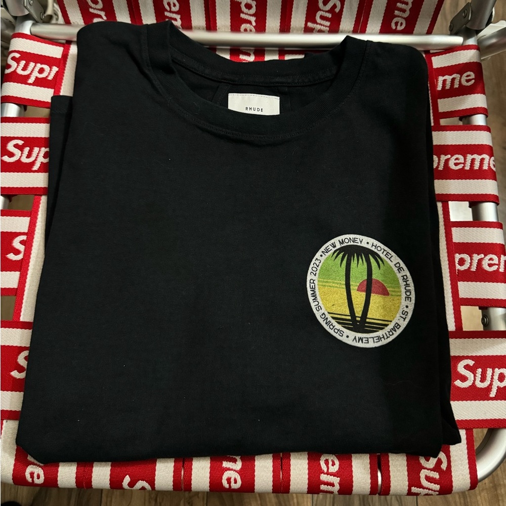 Rhude Black Graphic T-Shirt